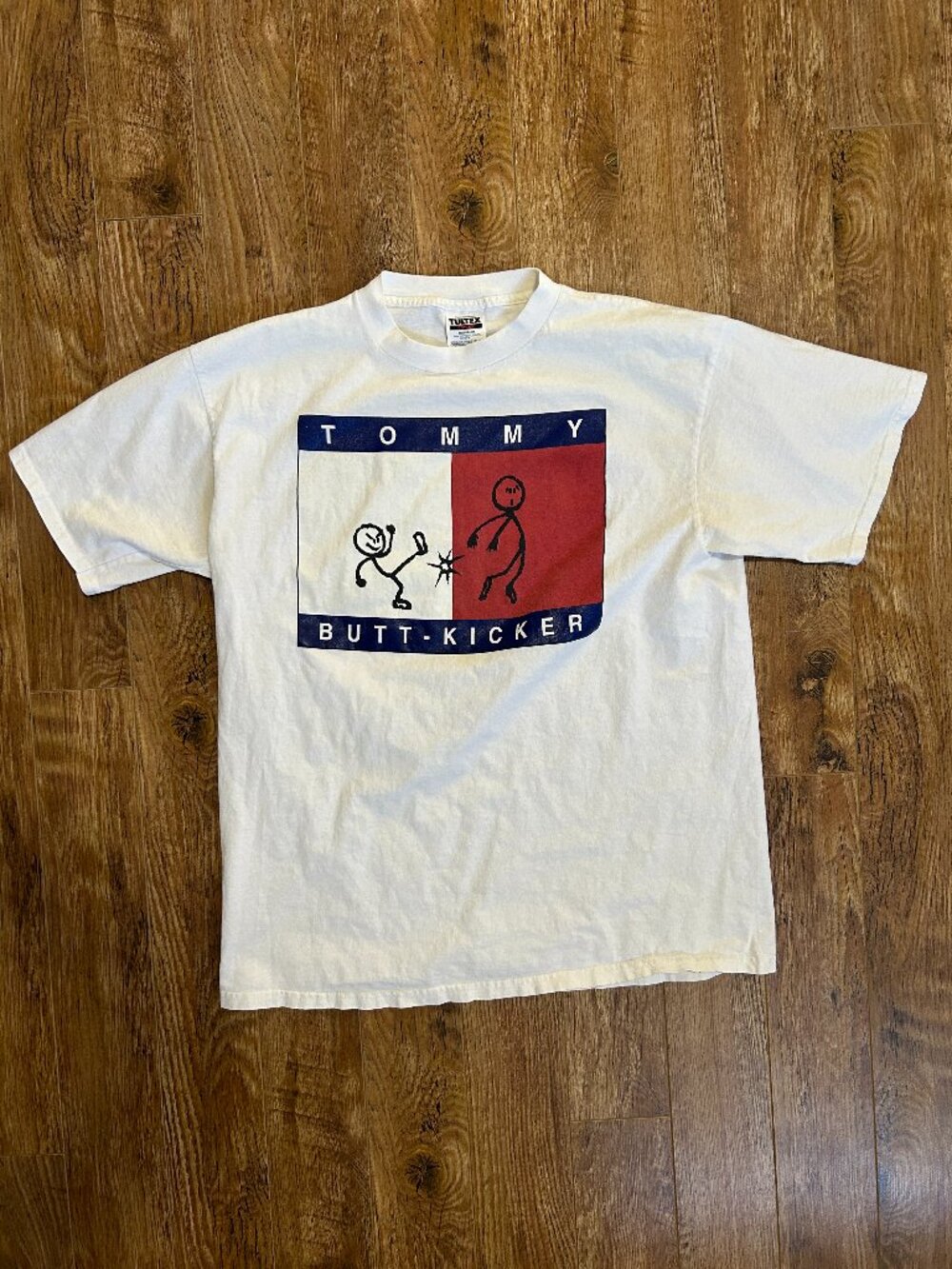 Vintage Tommy Hilfiger (buttkicker) Spoof Tee